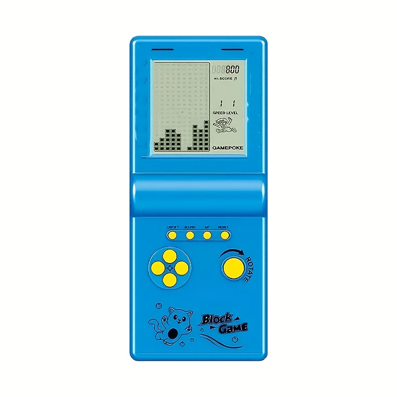 Retro Mini Handheld Game Console Brick Style Portable Classic Video Game Player Built-in Multiple Games Nostalgic Arcade Gaming Gift for Kids Adults Men Women Blue Green