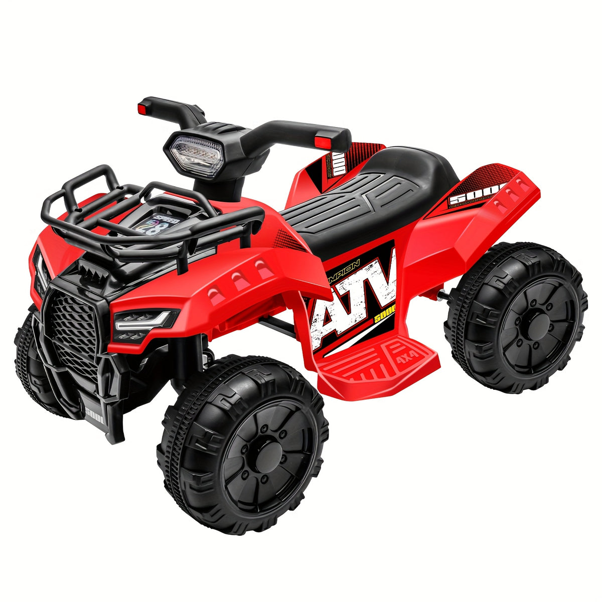 6V Kids Ride On Toy 4-Wheeler Quad ATV for Toddlers 18-36 Months – Electric Ride On Car with 1.2 MPH Speed, Treaded Tires, Rubber Handles & Push-Button Start – Pink, Black, Green, Red – Best Gift for Boys & Girls