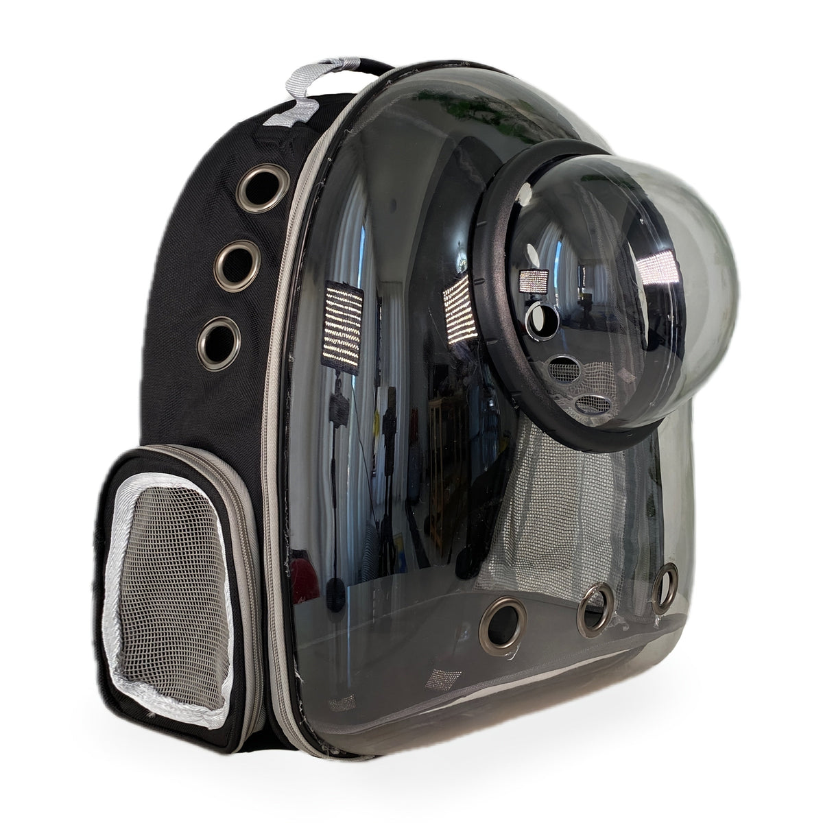Space Capsule Cat Backpack Carrier - Transparent Window Double Shoulder Portable Pet Bag for Cats Small Dogs Travel Hiking Outdoor - Bubble Backpack Cat Carrier Black
