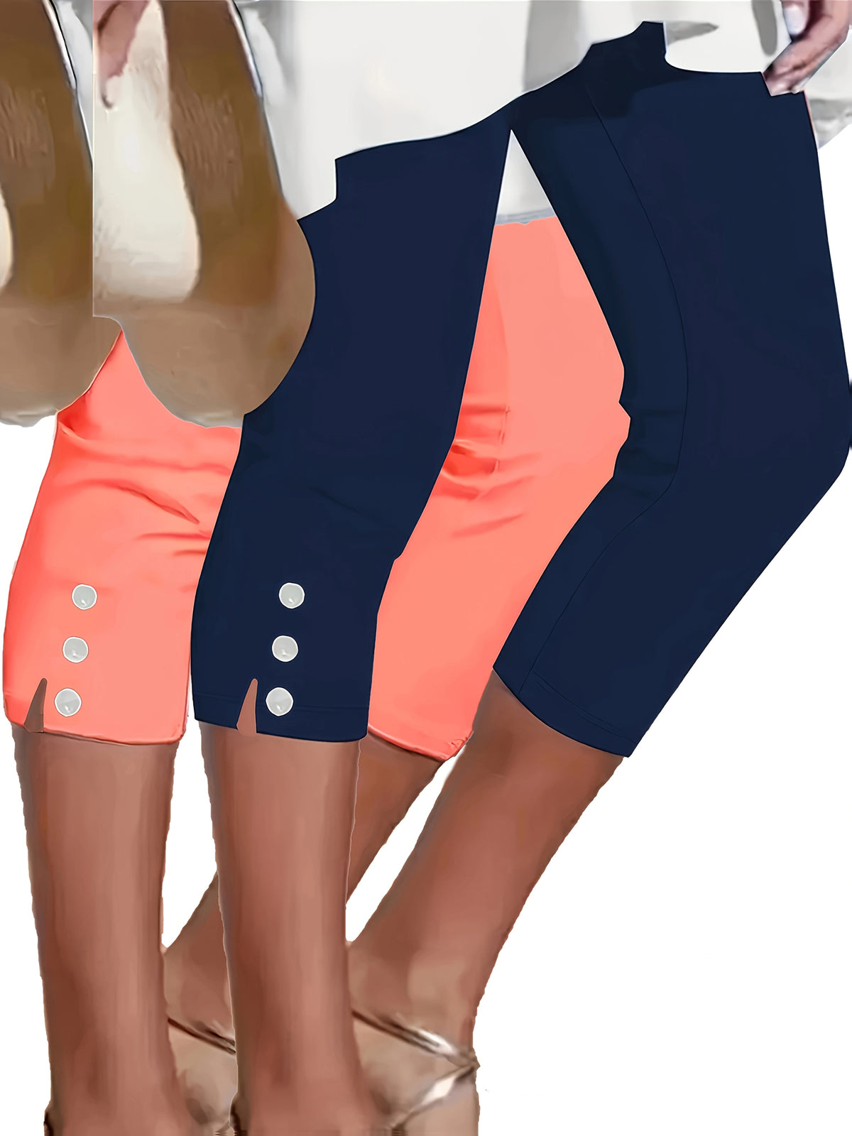 Women's 2-Pack Base Layer Leggings – Soft Stretchy Seamless Everyday Leggings Set for Casual Workout Loungewear