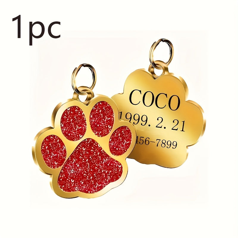Custom Engraved Pet ID Tag for Dogs & Cats – Personalized Alloy Name & Phone Number Tag to Prevent Loss, Durable Anti-Lost ID Collar Tag for Cats and Dogs