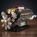 Transparent Mechanical Engine Model Building Kit with Automated Gear Transmission Piston Simulation STEM Science Project for Teens Adults Hobbyists Mechanics Birthday Christmas Gift