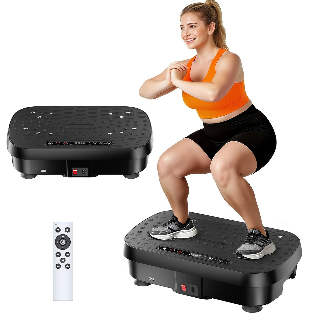 Vibration Plate Exercise Machine for Weight Loss & Lymphatic Drainage – Full Body Workout Platform with 99-200 Speed Levels, Quiet Motor, Portable Home Gym, Muscle Toning, 330 lbs Capacity