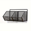 Wall Mounted Wire Storage Basket – Carbon Steel Hanging Organizer Rack for Kitchen, Bathroom & Bedroom, Single Layer Sponge & Food Storage Holder, Space-Saving Wall Rack for Home Organization