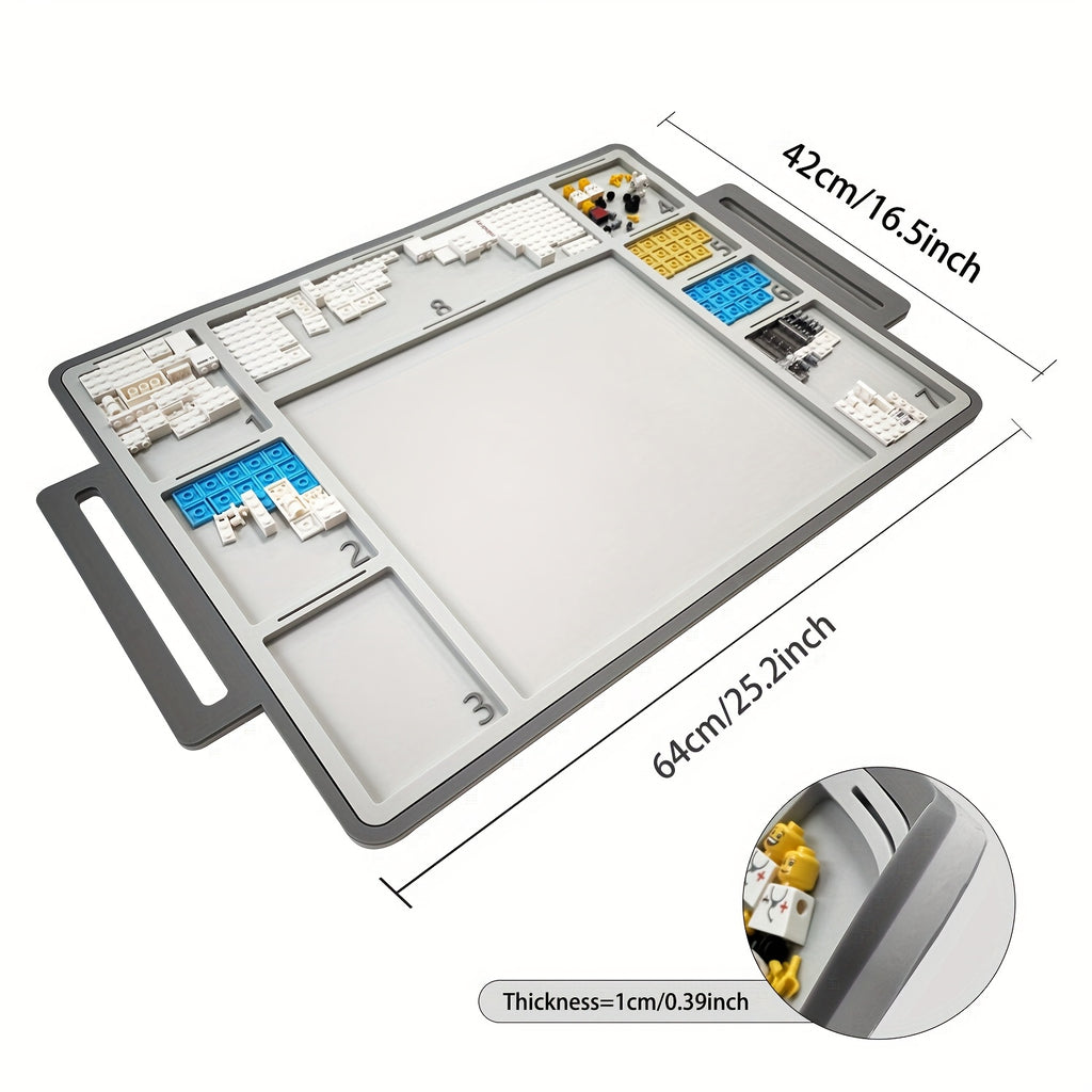 Building Brick Sorting Tray with Numbered Compartments Organizer for LEGO Bricks Sort Label Store Faster Smarter Build Multiple Colors Available