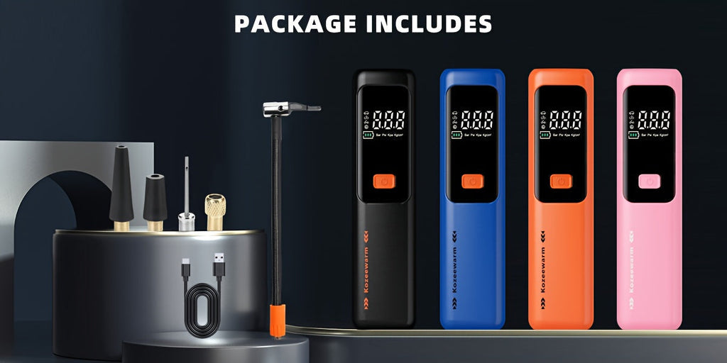 Cordless Tire Inflator Portable Air Compressor with Digital Pressure Gauge, USB Rechargeable, 3X Fast Inflation for Car, SUV, Truck, Bike, Motorcycle, Ball & Sports Equipment – Compact Auto Air Pump