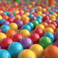 28pcs Ocean Balls for Kids - Colorful Soft Plastic Ball Pit Balls for Baby Toddler Play, Water Pool, Indoor Playground, Birthday Party Decorations & Christmas Gift, Mixed Colors, Ages 0+