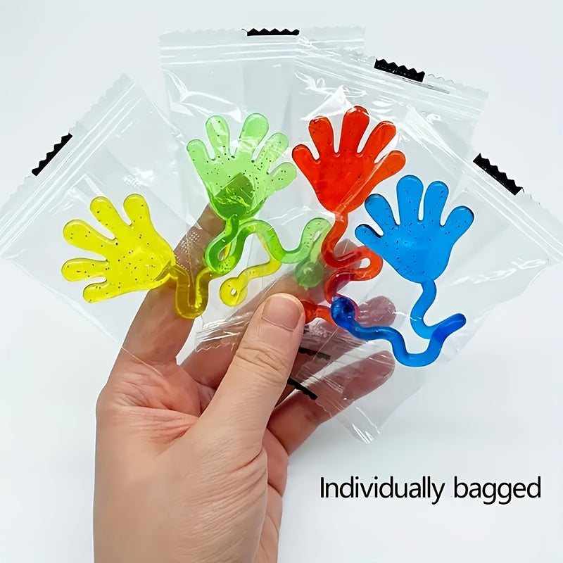 Sticky Finger Toys Bulk Pack for Kids – Stretchy Slingshot Sticky Hands Party Favors, Classroom Prizes, Goodie Bag Fillers for Halloween Birthday | 12, 24, 36 or 50 Pieces, Random Colors