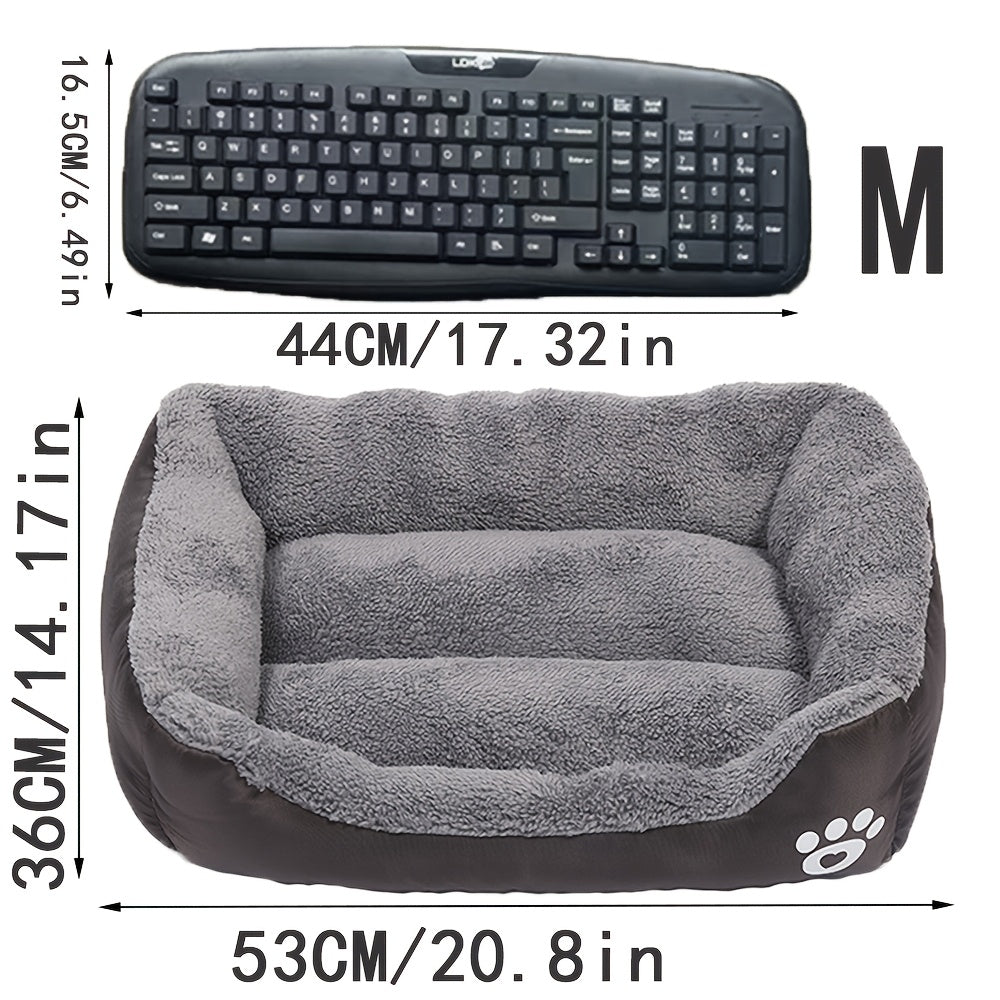 Cozy Winter Pet Bed for Small Dogs & Cats – Candy-Colored Washable Square Warm Nest for Chihuahua, Pomeranian, Shih Tzu & Small Breeds, Soft Plush Dog Cat Bed