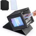 TCG Deck Box 100+ Double Sleeved Cards Commander Display Card Storage Case with 2 Dividers Top Sleeve Compatible with MTG Magic the Gathering Pokemon Yu-Gi-Oh Trading Card Game Black Gray Blue Purple Green