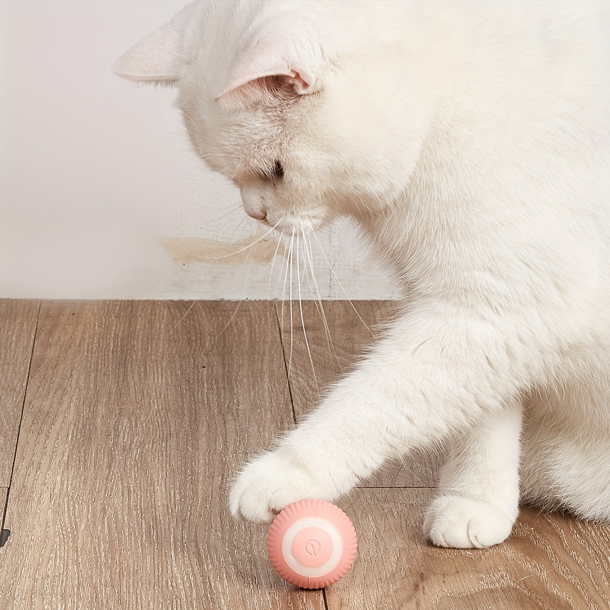 Smart Automatic Cat Toy – Self-Playing Electric Rolling Ball with Teasing Stick, Boredom Relief Interactive Cat Teaser Toy for Indoor Cats, USB or Battery Powered