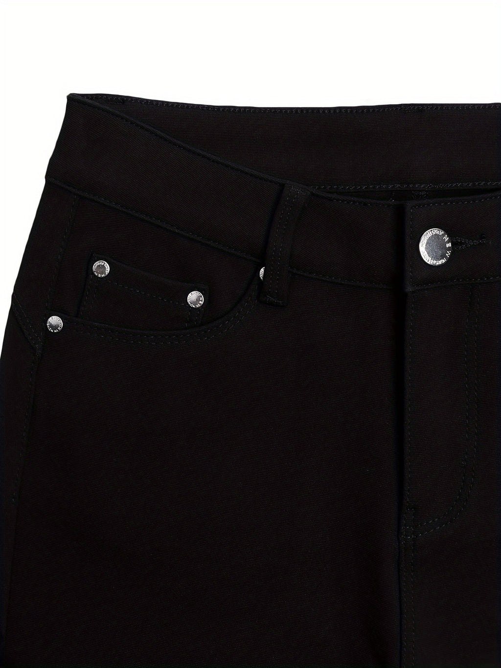 Women's High Waist Stretch Skinny Jeans Metal Button Detail Street Style Slim Fit Denim Pants 10 Colors S-XXL