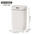 Inductive Smart Trash Can with Sealed Lid and Odor-Proof Technology Touch Control Switch Hands-Free Automatic Sensor Waste Bin Easy-to-Clean for Office Bathroom Bedroom Kitchen