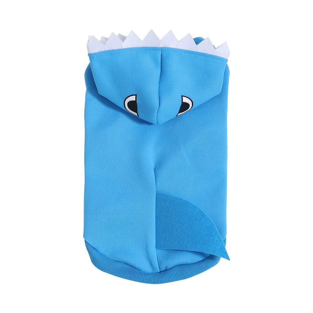 Cute Cartoon 3D Animal Dog Hoodie - Warm Polyester Knit Pet Sweatshirt for Small & Medium Dogs, Newborn Puppies, All-Season Puppy Clothes with Funny Animal Costume Design, Cozy Dog Outfit for Indoor & Outdoor Wear