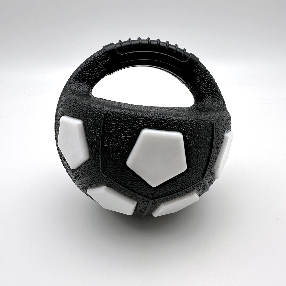 Squeaky Dog Ball Toy Durable TPR Soccer Football Interactive Chew Toy for Medium Dogs Teeth Grinding Training No Battery Needed Pet Play Ball