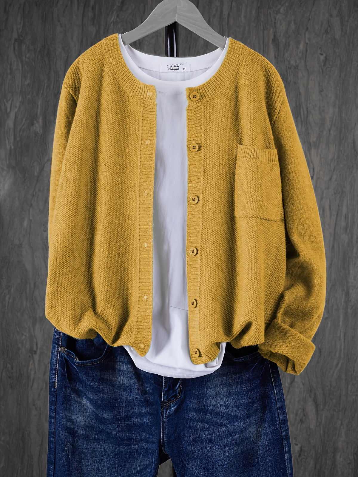 Women's Button-Front Pocket Cardigan Sweater – Casual Cozy Knit Open Layer for Autumn & Winter in 13 Colors