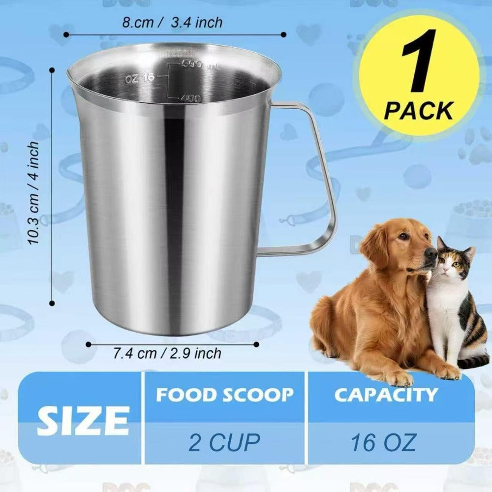 Pet Food Measuring Scoop – Dishwasher Safe Injection-Molded Measuring Cup for Dog, Cat & Bird Food, Accurate Portion Control for Daily Pet Feeding & Weight Management