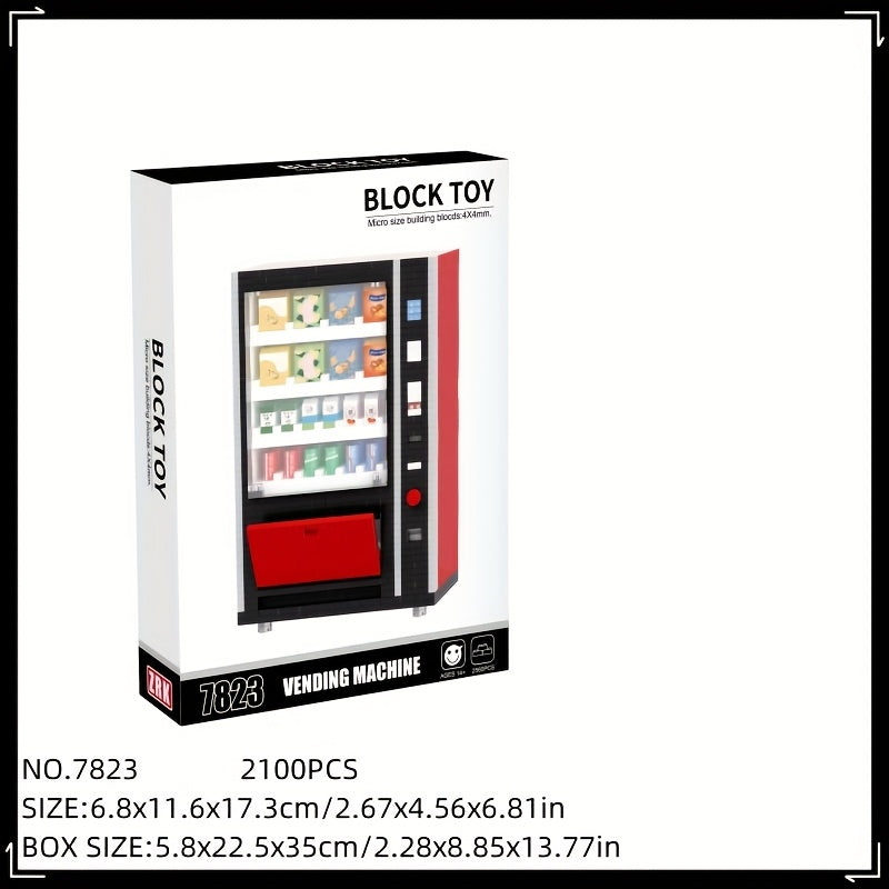 Vending Machine Building Blocks Set for Adults – Advanced High Difficulty Small Granule Brick Model Kit, Creative STEM Construction Toy, Unique Birthday & Holiday Gift Idea