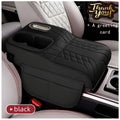 Car Center Console Tray Organizer with Raised Design Tissue Box Cup Holder Non-Slip Storage Mat Black Orange Red Brown Beige