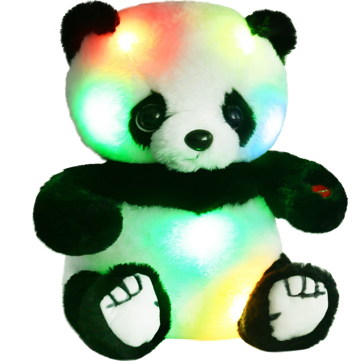 Light Up Panda Stuffed Animal 8 or 12 Inch LED Glowing Panda Bear Plush Toy Soft Hugging Plushie for Kids Boys Girls Birthday Christmas Gift Home Decor Night Light Nursery Room Decor