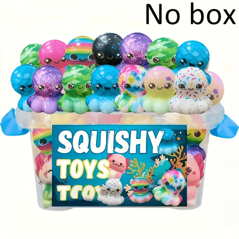 Cute Octopus Squishy Toys Soft Slow Rising Fidget Sensory Squeeze Stress Relief Balls for Kids Adults Classroom Prizes Party Favors Birthday Gifts Holiday Stocking Stuffers Random Colors 10 20 30 Pack