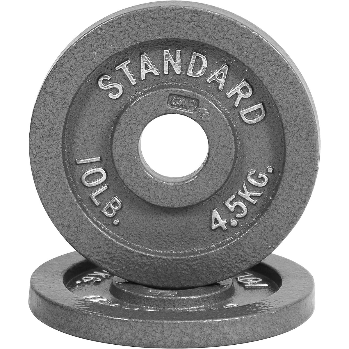 Cast Iron Weight Plates 2-Inch Solid Baked Enamel Finish for Strength Training Weightlifting Bodybuilding Powerlifting Home Gym Barbell 2.5 5 10 25 35 45 100LB