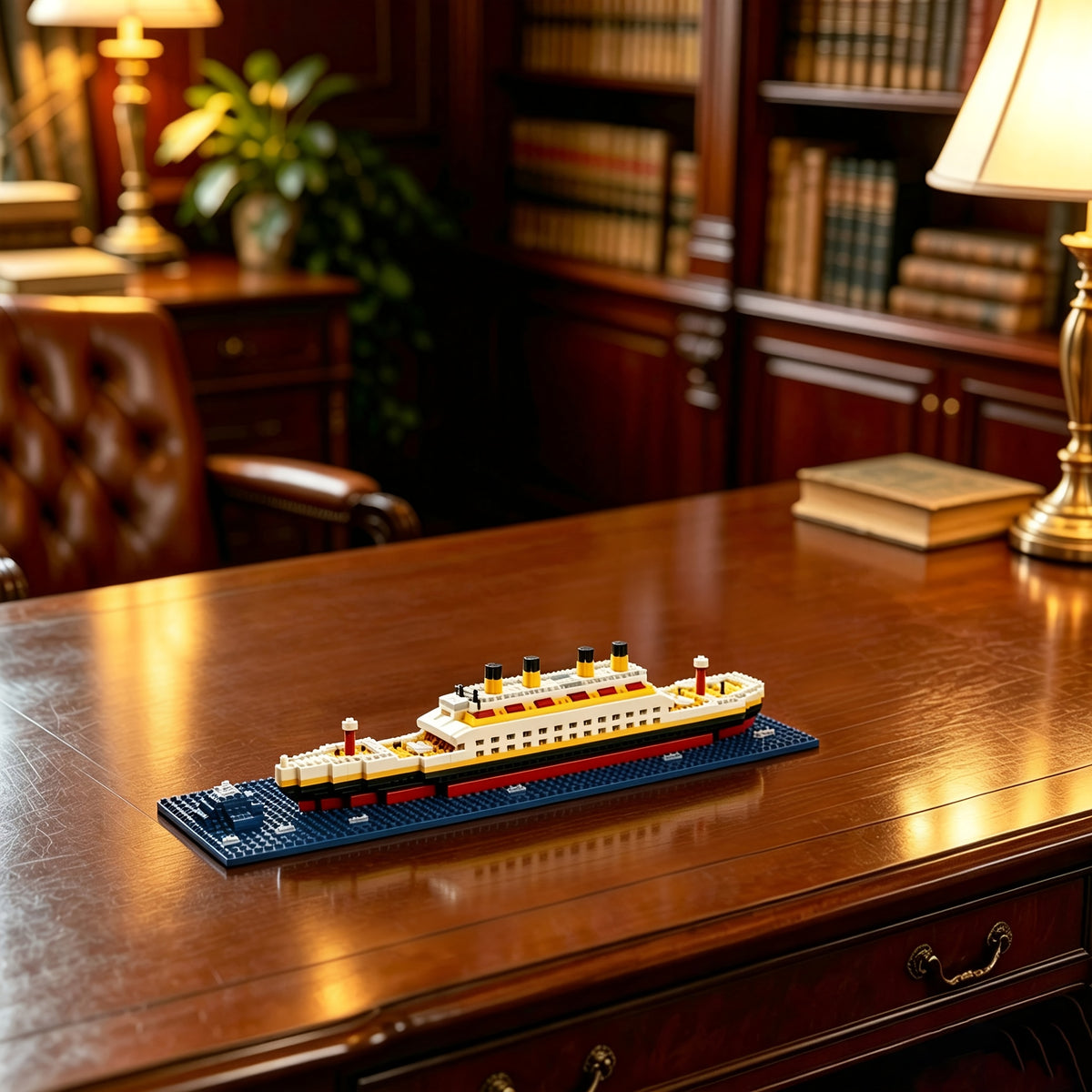 Titanic Ship Building Blocks 607 Pieces - Assembly Model Ship Construction Toy Set for Kids Boys and Girls, STEM Brick Puzzle Kit, Home Decoration Display Model, Christmas Birthday Gift