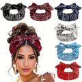 6-Pack Bohemian Paisley Bow Elastic Headbands for Women – Loose Elastic Headscarves in 6 Colors (Sky Blue, Black, Navy, Wine Red, White, Red), All Seasons Outdoor & Daily Wear
