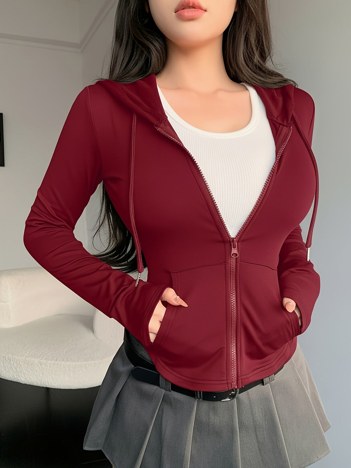 Women's Lightweight Hoodie Casual Solid Color Hooded Sweatshirt Spring Summer Knit Fabric Pullover XS S M L XL XXL Multiple Colors