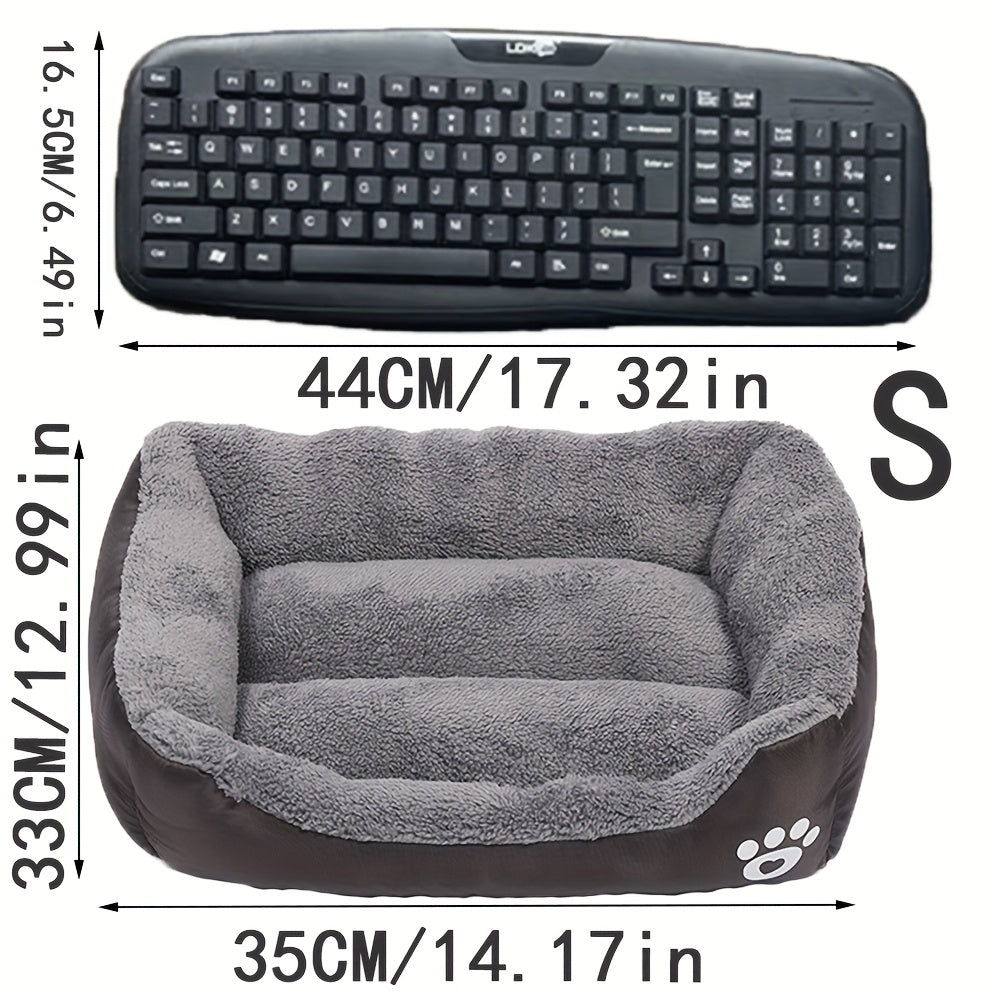 Cozy Winter Pet Bed for Small Dogs & Cats – Candy-Colored Washable Square Warm Nest for Chihuahua, Pomeranian, Shih Tzu & Small Breeds, Soft Plush Dog Cat Bed