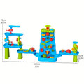 Kids Water Sand Table Double-Sided with Waterfall Maze Wall – Outdoor Sensory Play Table for Toddlers Boys & Girls – Summer Beach Toys Activity Station for Backyard, Patio & Pool Play