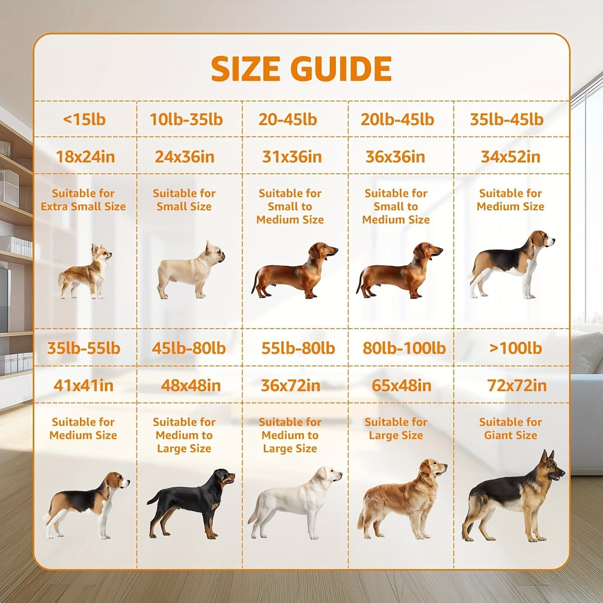 Washable Reusable Dog Pee Pads with Bone Print – Non-Slip Leakproof Absorbent Puppy Training Pads, Machine Washable Whelping Pads for Couch Crate Playpen Potty Training, Multiple Sizes