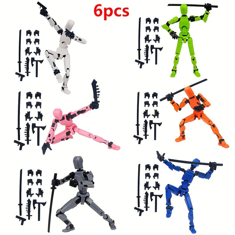 DUMMY 13 Articulated Action Doll 3D Printed Poseable Mannequin Figurine with Multiple Joints Adjustable Shapes Desktop Decoration Collector Toy Art Reference Doll 3 4 or 6 Pack CC BY 4.0 Licensed