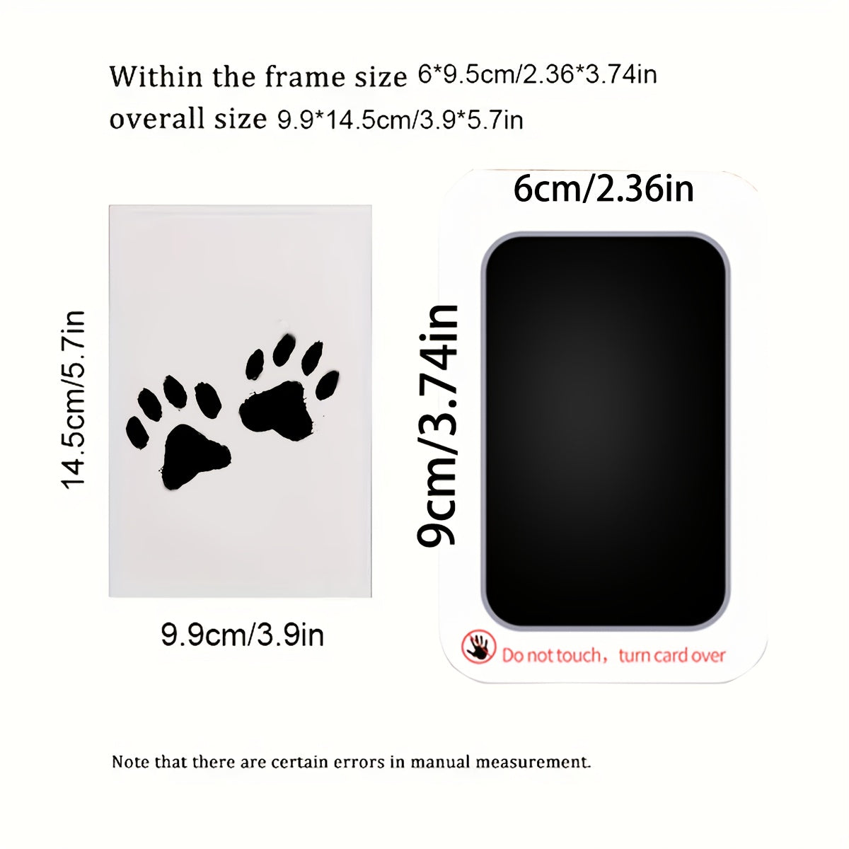 Pet Paw Print Ink Mat Kit 8pcs (4 Boxes) – Quick-Dry Black Ink Paw Print Keepsake for Cats & Dogs, Easy Clean Memorial Craft, Christmas Gift for Pet Owners