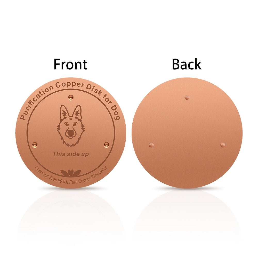 Pure Copper Pet Water Filter Bowl 99.9% Copper Naturally Purifying Drinking Bowl for Dogs Cats Livestock Reusable Physical Filtration No Filter Replacement Needed