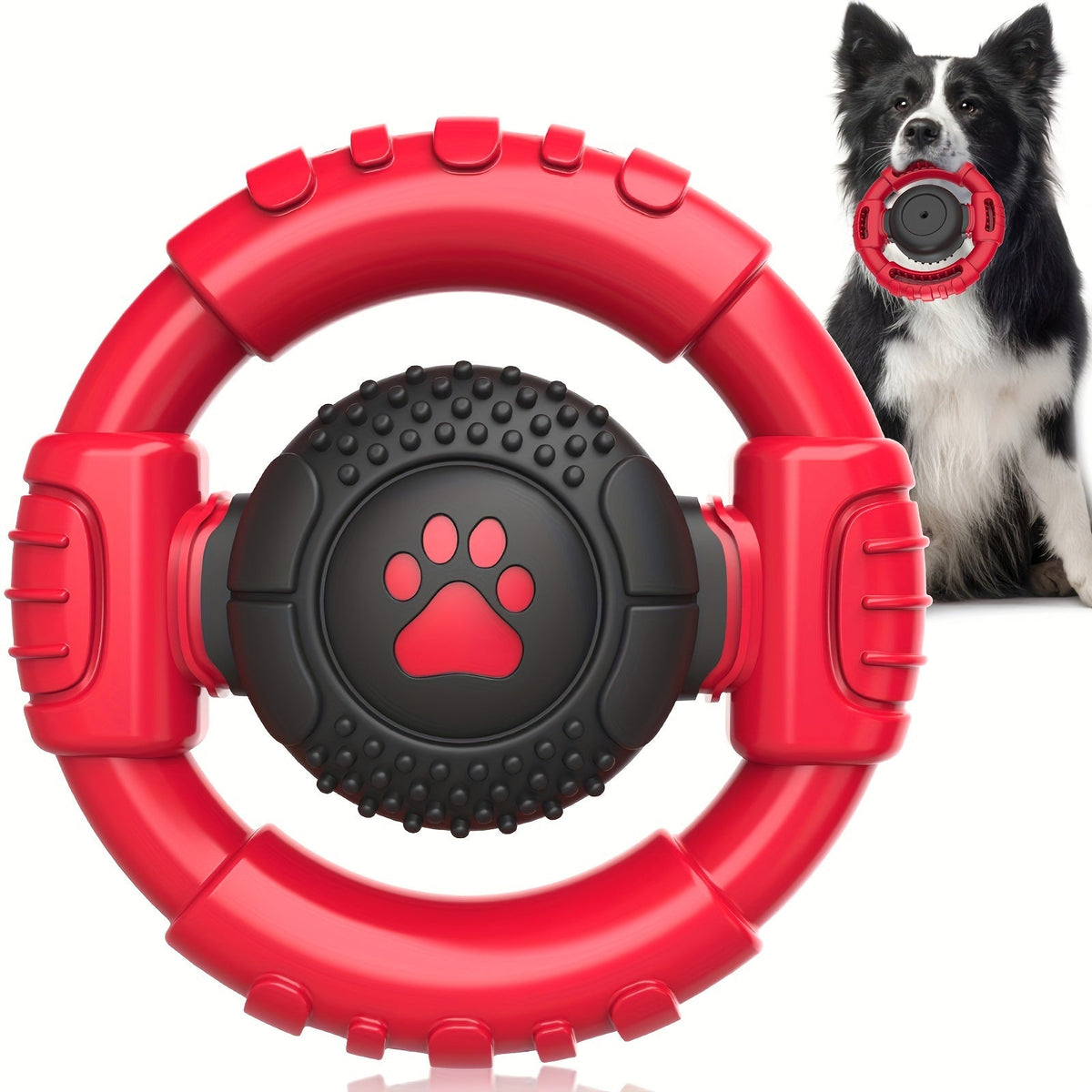Steering Wheel Dog Chew Toy - Durable Nylon Chewing & Teething Toy for Aggressive Chewers, Puppy Dental Health & Boredom Relief, Safe Pet Supplies for Small Medium Large Dogs