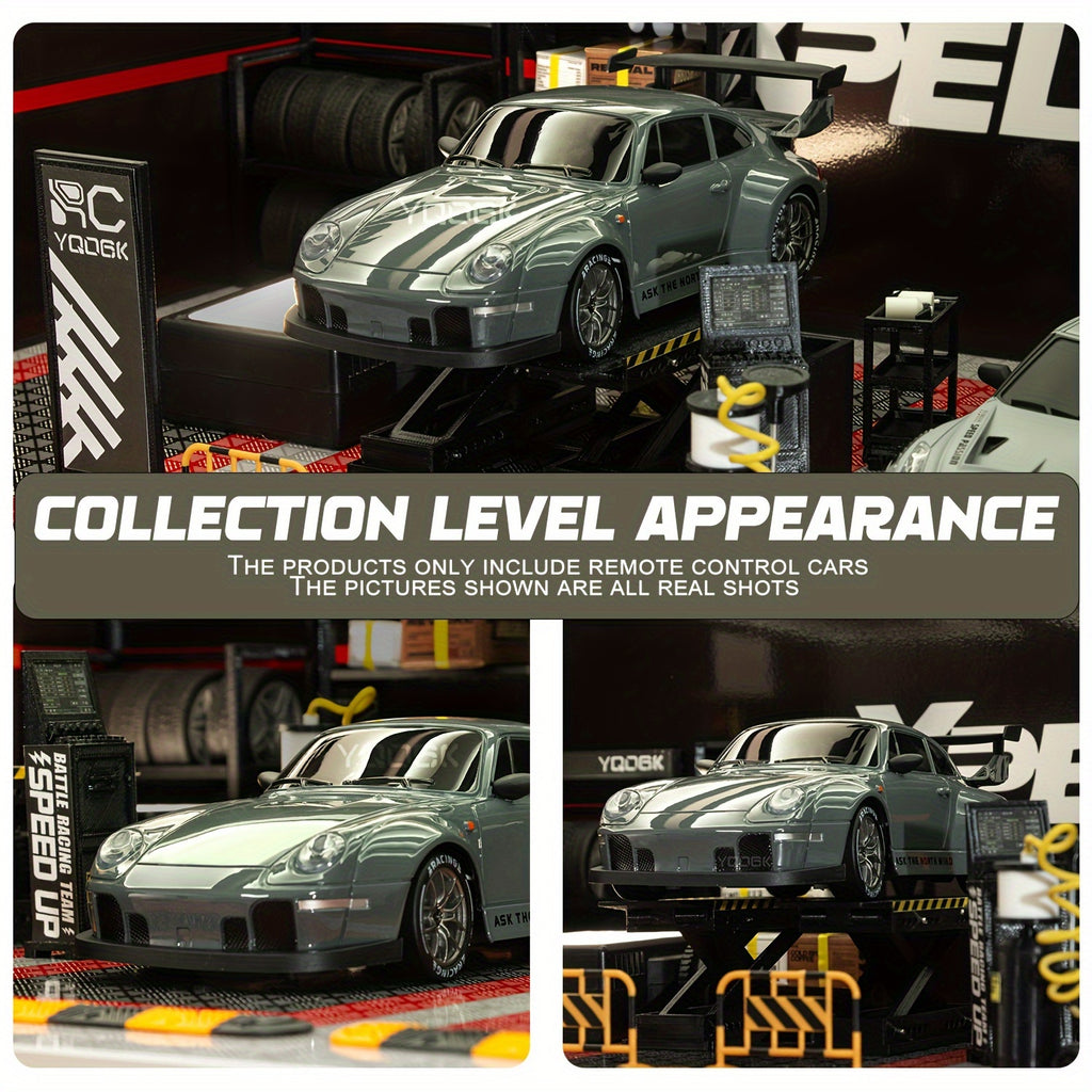 1:24 Scale RC Drift Racing Car 2.4G Remote Control - High Speed 20+ km/h with Drift Tires, LED Lights and Obstacle Course, Durable Rally RC Car for Kids Boys Teens and Adults, Birthday Christmas Gift