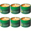 Citronella Candles Outdoor 6-Pack 4.4oz Each 150-Hour Burn Natural Mosquito Repellent for Patio Camping BBQ Garden Yard Party Deck Lanai Home Decor Gift