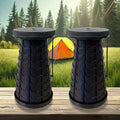 2-Pack Collapsible Folding Stool – 400 lbs Capacity Portable Telescopic Camping Stool, Compact Storage for Travel, Camping, Hiking, Fishing & Backyard BBQ – Lightweight Plastic Seat, Men's Gift