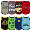 Funny Dog Shirts Set of 8 Soft Breathable Puppy T-Shirts for Small Dogs and Cats with Humorous Sayings – Slip-On Summer Pet Clothes in Multiple Colors for Chihuahua Yorkie Mini Toy Breeds Photo Shoots