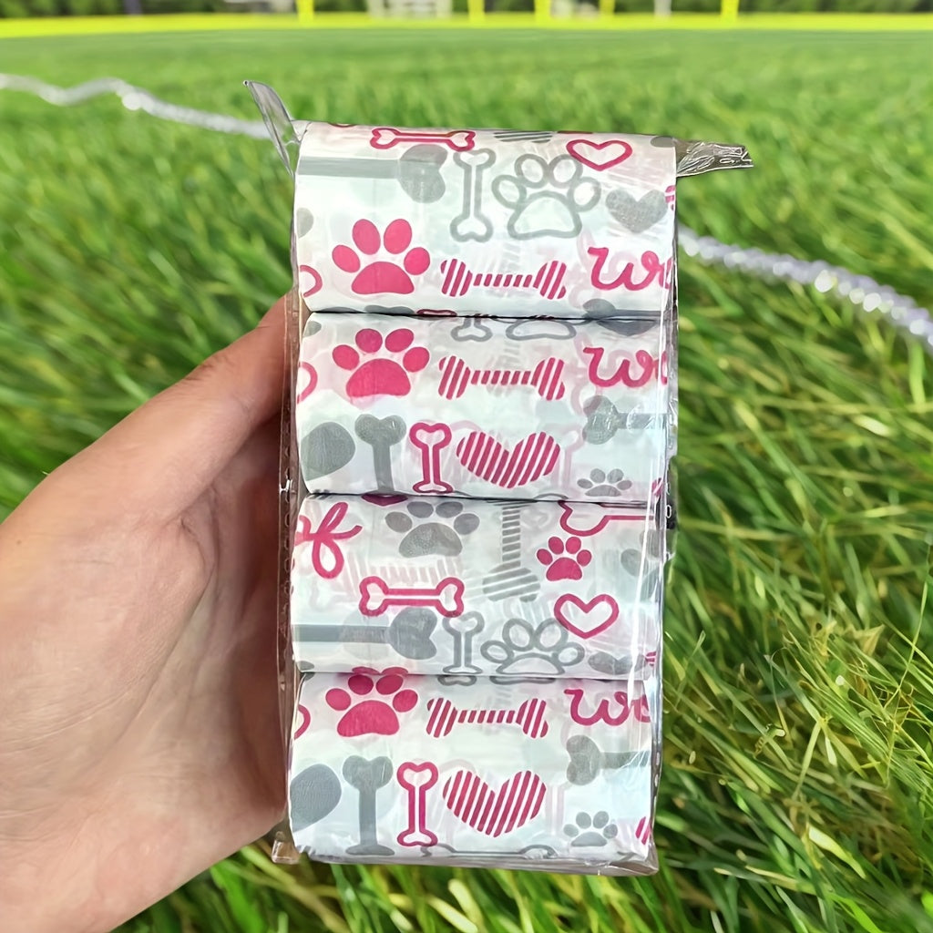 Scented Dog Poop Bags 4 Rolls 80 Count - Thickened Leak-Proof Pet Waste Bags with Cute Colors & Multiple Scents, Convenient Dog Feces Pickup Bags for All Pets, Easy Tear & Portable Dog Walk Essentials