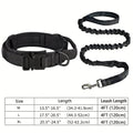 Heavy-Duty Tactical Dog Collar & Leash Set – Adjustable Military-Grade Nylon, Strong Durable Dog Collar with Handle for Training Walking Outdoor Adventures – Fits Small Medium Large Dogs