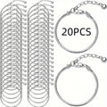 20-Piece Snake Chain Adjustable Bracelet Set 6.29 Inch Charm Bracelets with Lobster Clasp Extension Chain for Women DIY Jewelry Making Craft Supplies Beginner Gift