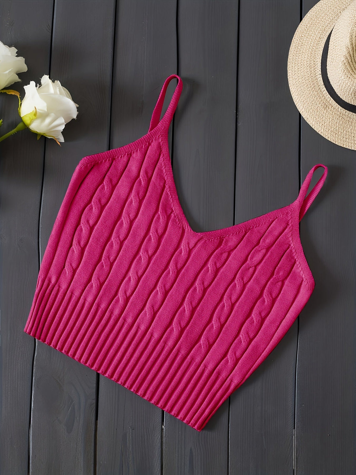 Women's Ribbed V-Neck Tank Top - Stretchy Sleeveless Vest for Layering & Everyday Wear, Beige Casual Summer Cami, Fitted Soft Knit Shirt for Women