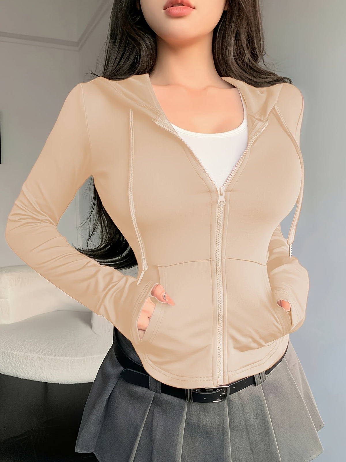 Women's Lightweight Hoodie Casual Solid Color Hooded Sweatshirt Spring Summer Knit Fabric Pullover XS S M L XL XXL Multiple Colors