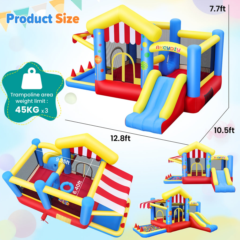 Multifunctional Inflatable Pool with Trampoline – Large Family Water Play Center for Multiple People, Indoor & Outdoor Use, Perfect for Home Backyard Parties, Kids & Adults Birthday Fun