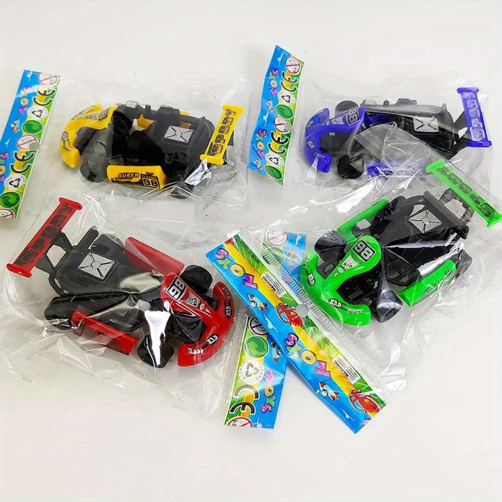 Mini Pull Back Cars 8 Pack - Colorful Cartoon Racing Kart Toy Cars for Kids, Birthday Party Favors, Pinata Stuffers, Goody Bag Fillers, Christmas Halloween Gifts & School Prizes (Random Colors)
