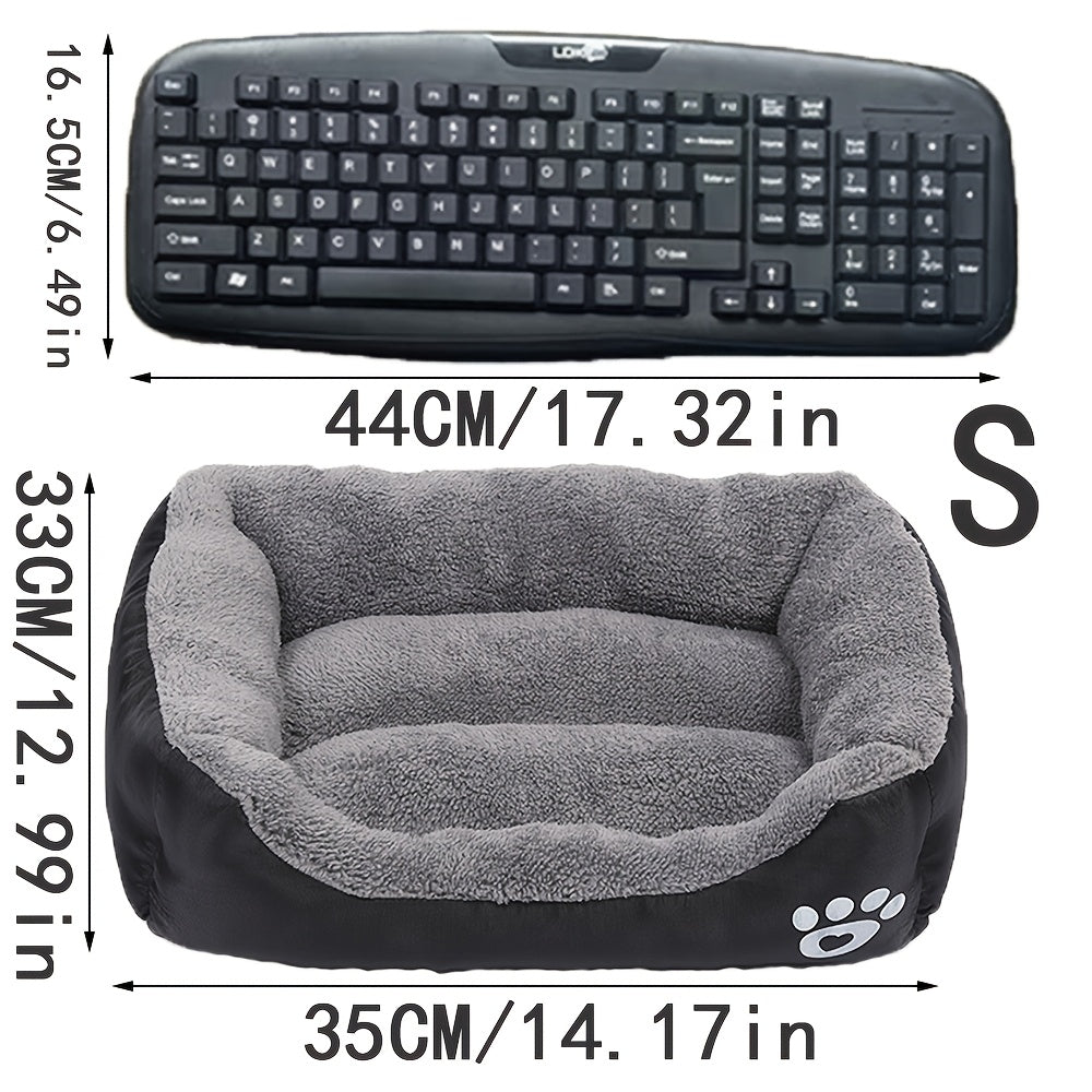 Cozy Winter Pet Bed for Small Dogs & Cats – Candy-Colored Washable Square Warm Nest for Chihuahua, Pomeranian, Shih Tzu & Small Breeds, Soft Plush Dog Cat Bed