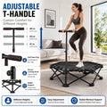 42-Inch Foldable Mini Rebounder Trampoline for Adults – Springless Fabric Strap System, 300 LB Capacity, Compact Indoor Fitness Bouncer for Home Gym, Cardio & Leisure Exercise, Space-Saving Design
