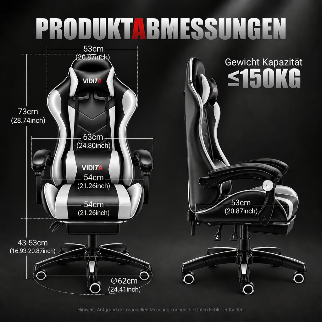 Ergonomic Gaming Chair Racing Style with Lumbar Support High Back Adjustable Office Chair for Adults Teens PC Computer Desk Chair Recliner
